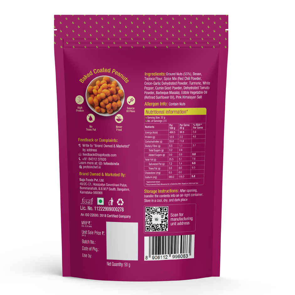 Protein Chef Tangy Tomato Peanuts tomato flavour healthy snacks