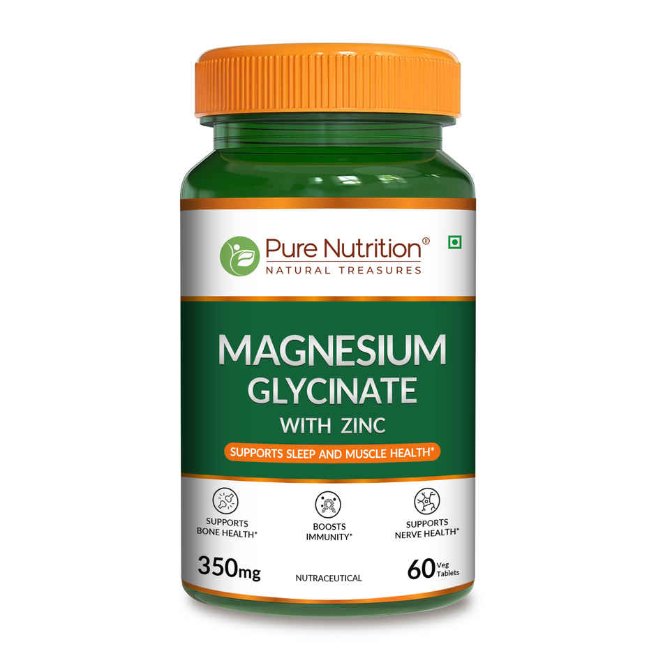 Pure Nutrition Magnesium Glycinate + Zinc | Sleep Better & Recover Faster