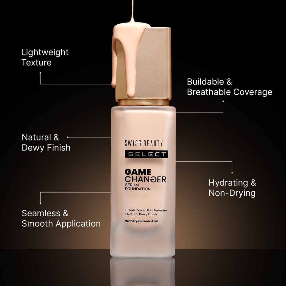 Swiss Beauty Select Game Changer Serum Lightweight Foundation - 06 Sunlit Beige