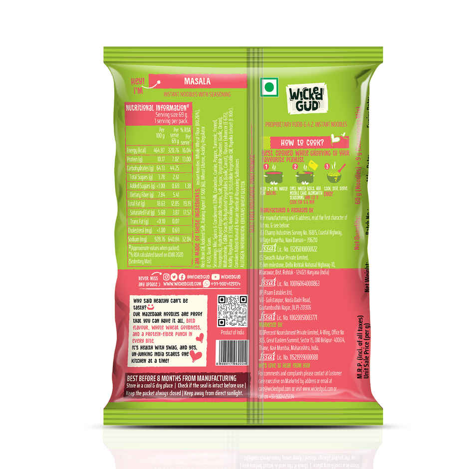 Wickedgud Instant Noodles - Masala Combo