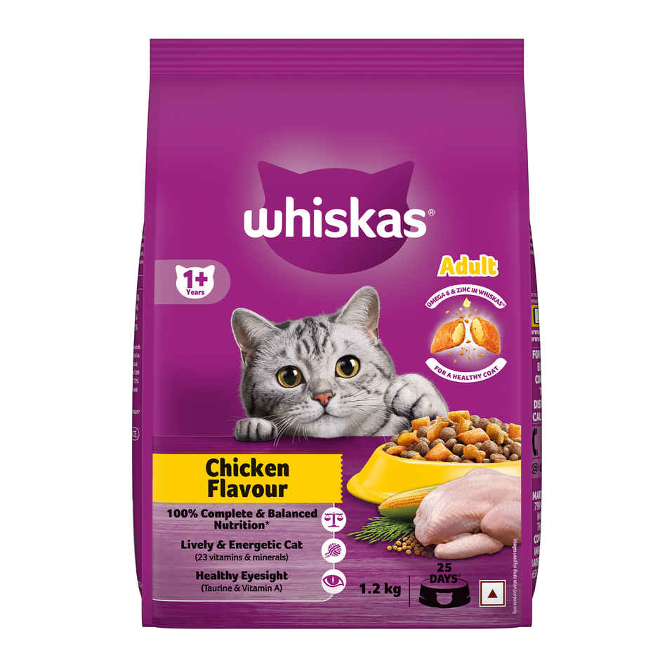 Whiskas Adult Chicken Flavour Dry Cat Food Combo