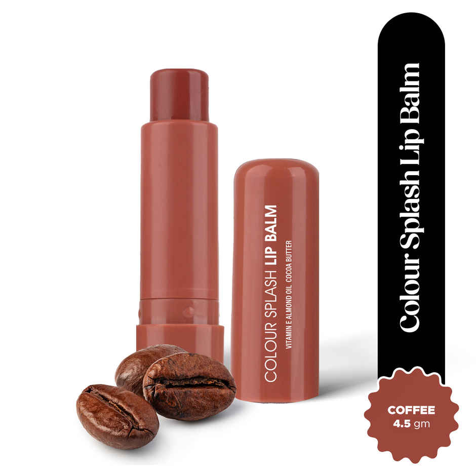 Hilary Rhoda Colour Splash Lip Balm With SPF15 Vitamin E | Cocoa Butter | 45 g | Coffee | Shade 02