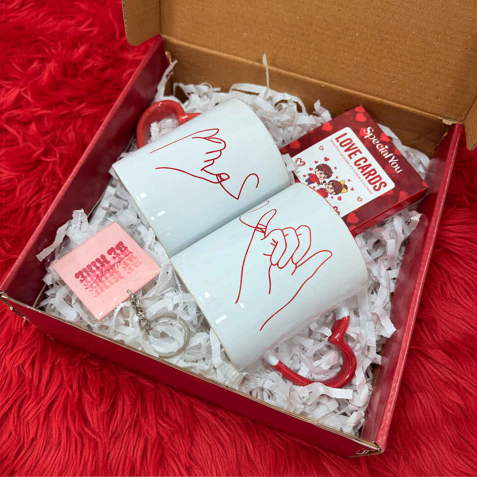 Couples Gift Hamper with Mugs, Keychain & Love Cards | Special You