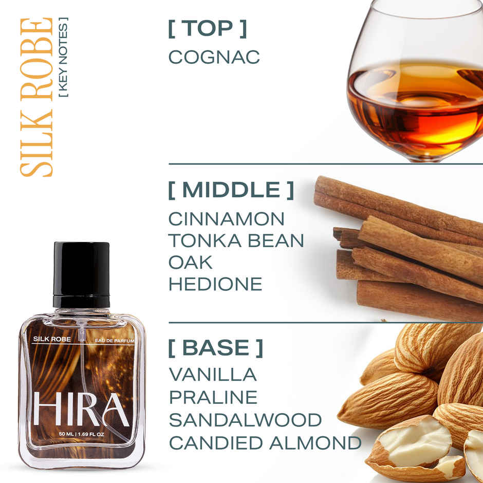 HIRA Silk Robe Eau De Perfume For Women | Cognac & Vanilla Notes