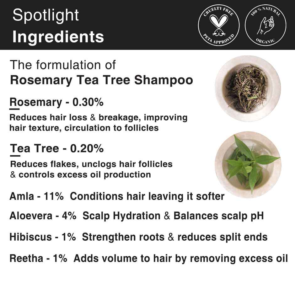 Soulflower Pro Vitamin B5 Rosemary Tea Tree Shampoo