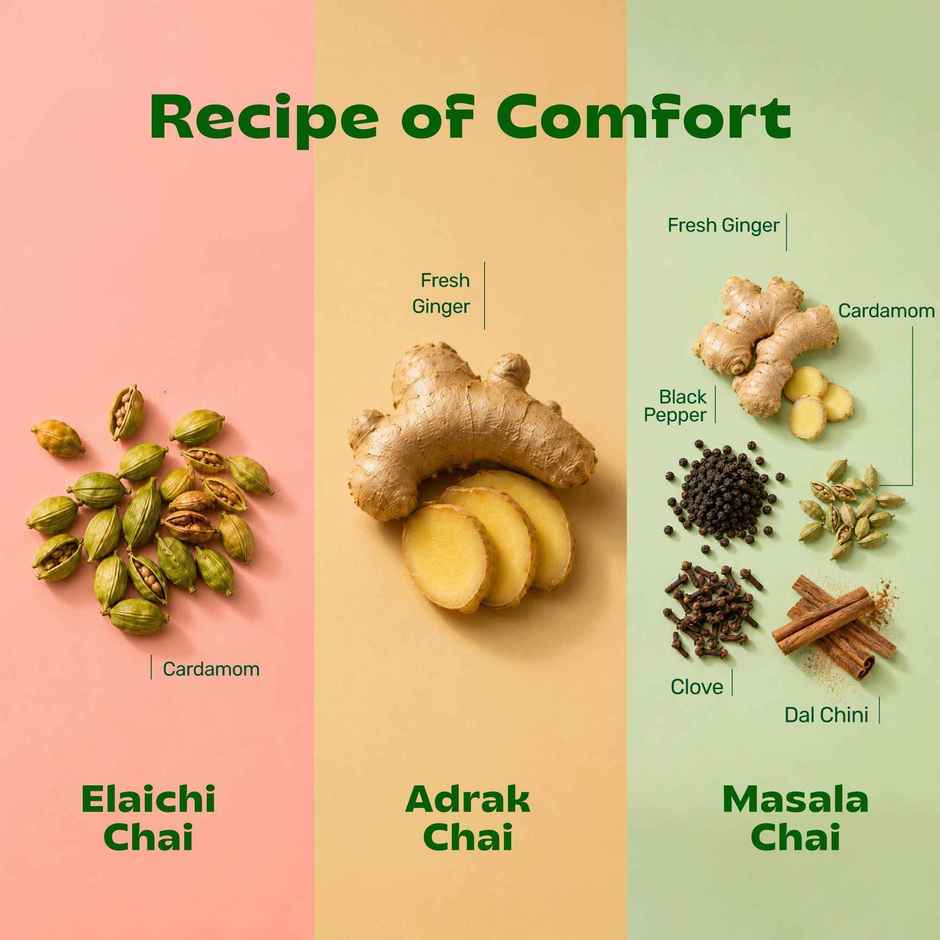 Chaayos Instant Tea Premix Combo / Masala + Elaichi + Ginger
