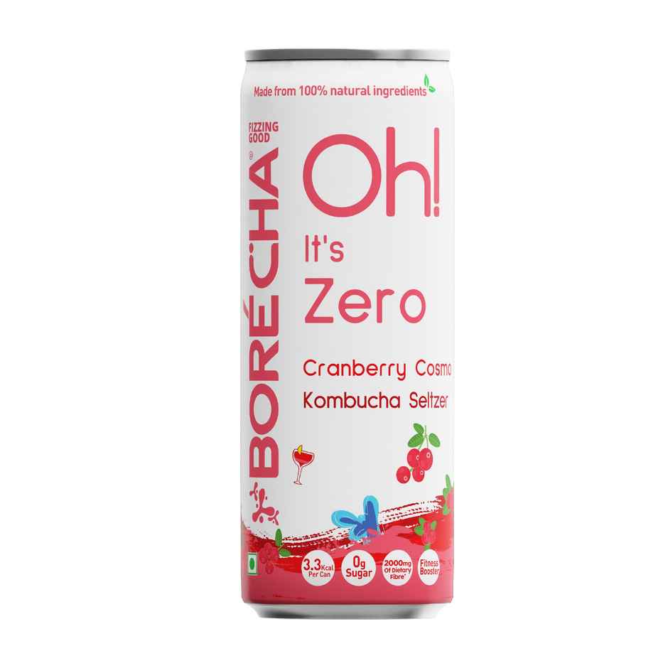 Borecha Cranberry Cosmo Seltzer Kombucha