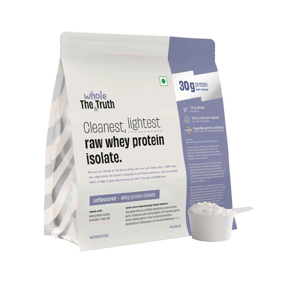 The Whole Truth Unflavoured Whey Protein Isolate (30g Protein Per Scoop) Combo