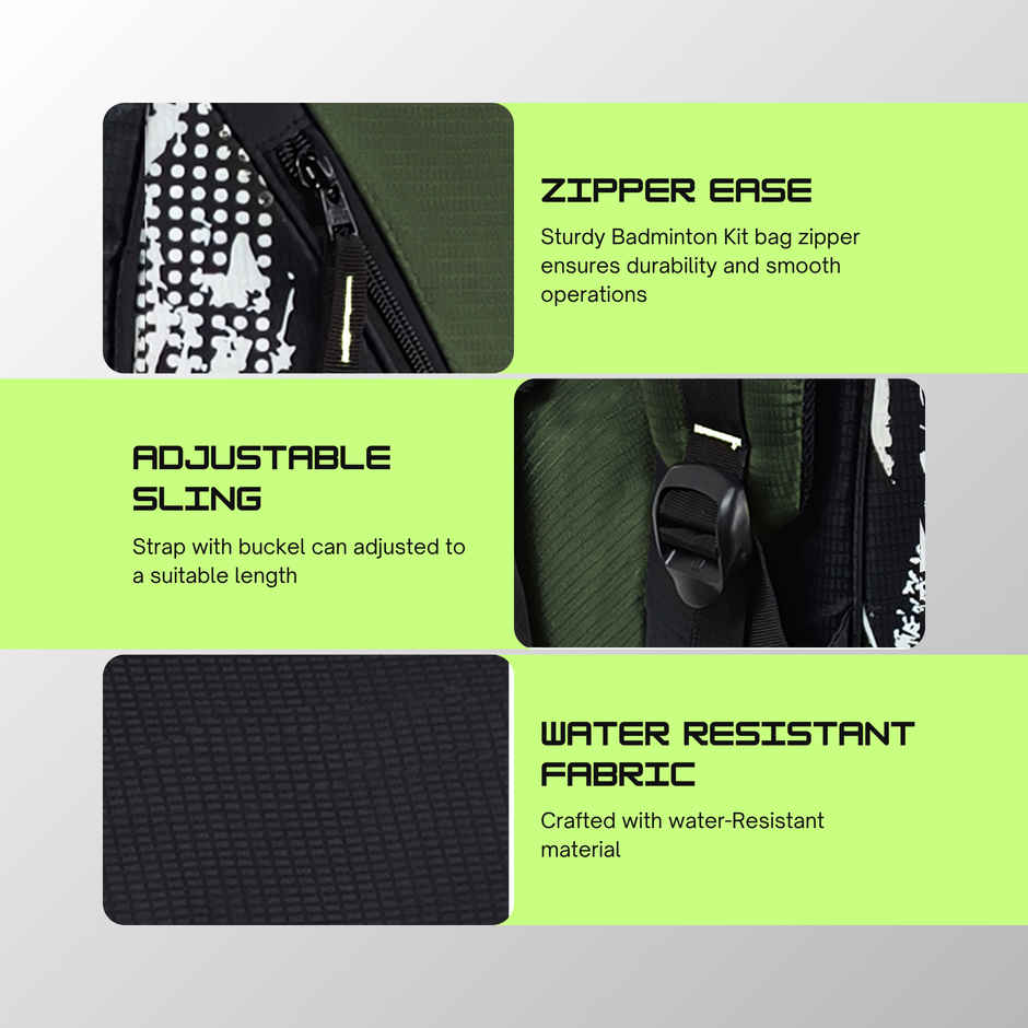 Jager Smith ORCA Badminton Sports Kit Bag | Military Green & Black