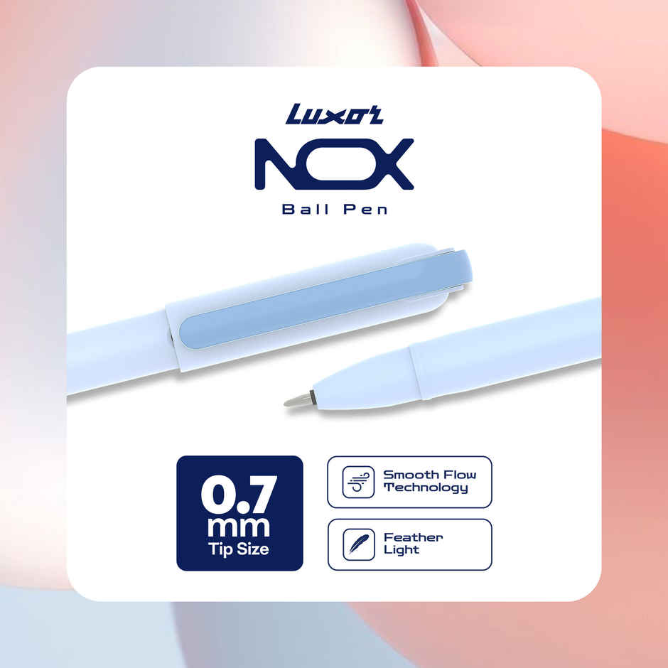Luxor NOX Ball Pens | 0.7mm Tip | Assorted | Everyday Writing Set