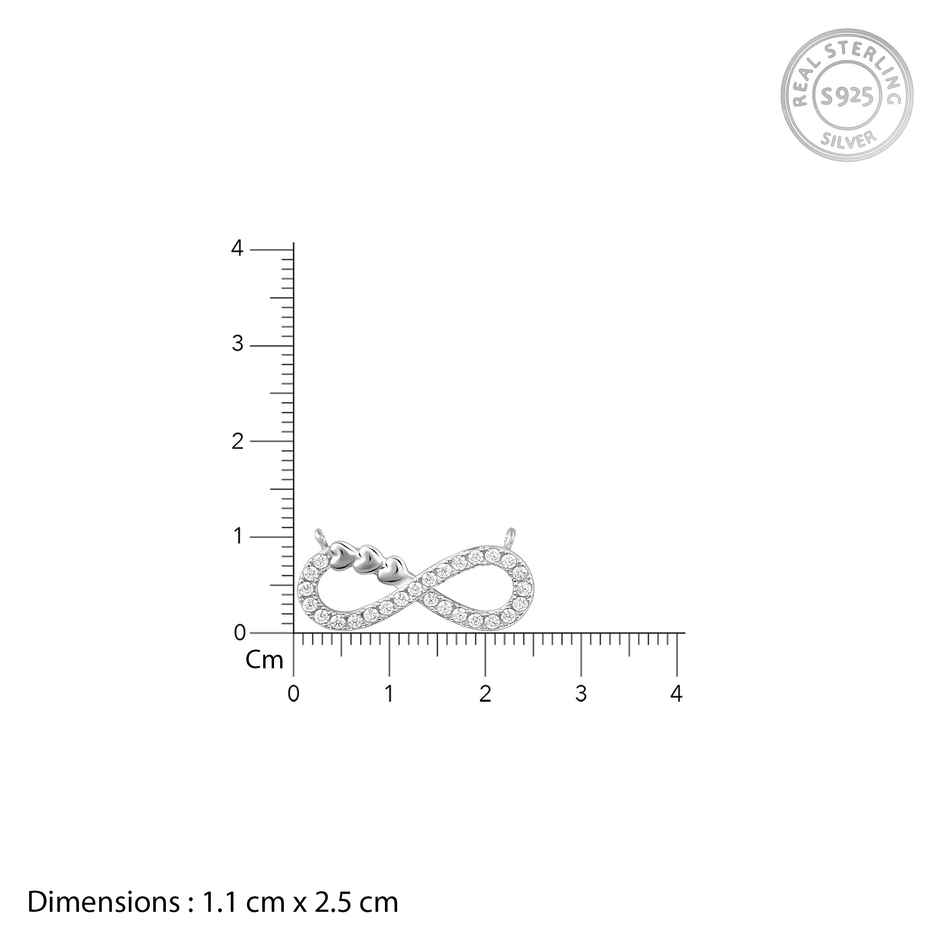 Giva Silver Infinity Heart Necklace