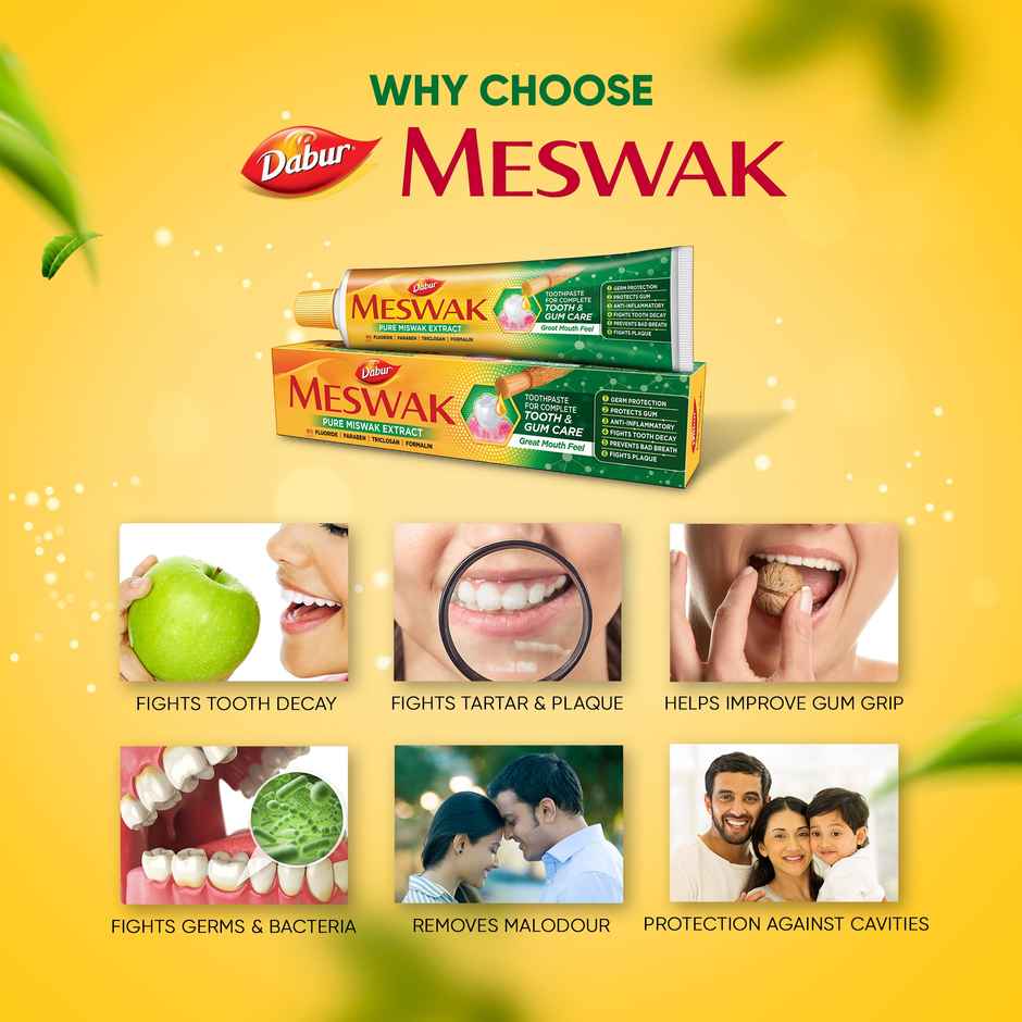 Dabur Meswak Pure Miswak Extract Toothpaste Combo 