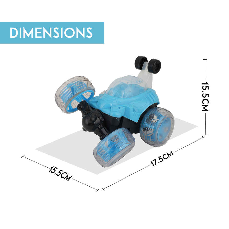 SEEDO Remote Control Car 1:18 , 27 MHz , Type-C Rechargeable, Fast Speed Big Stunt Car | Blue