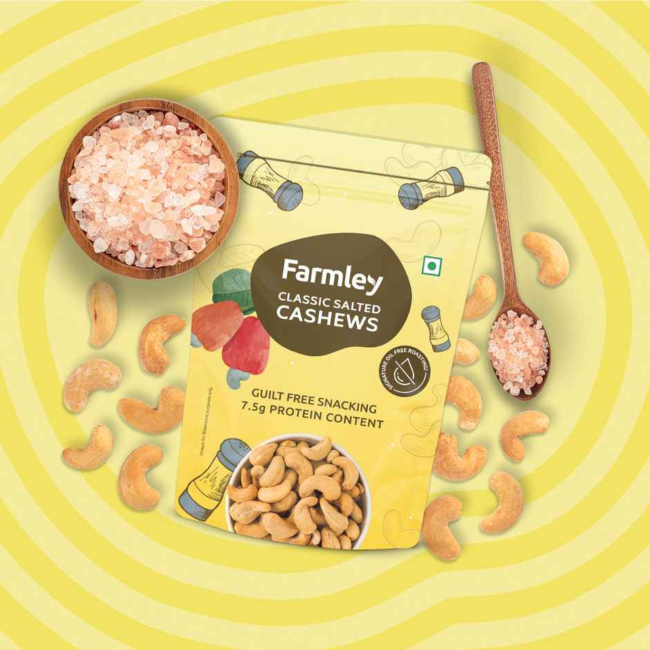 Farmley Classic Salted & Roasted Cashews | Kaju