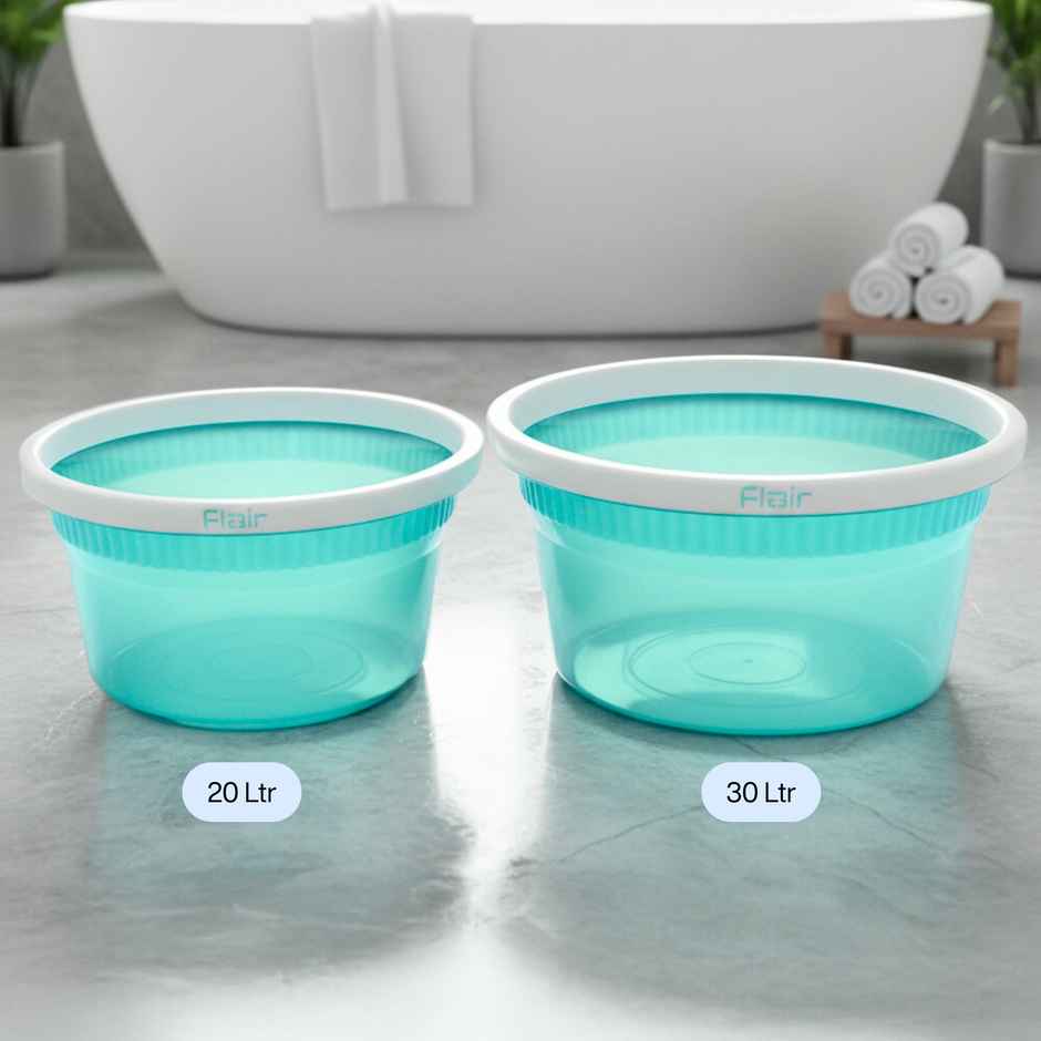 Flair Estella Crystal | Deep Tub | 30 Litre | Green