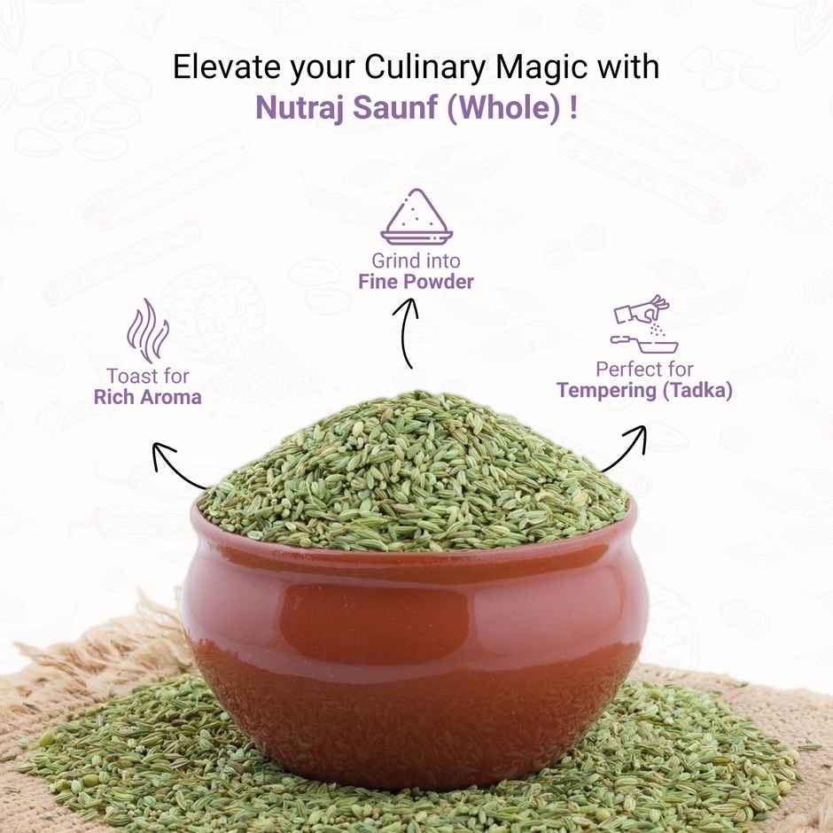 Nutraj Classic Barik Saunf (Fennel Seeds) Pouch