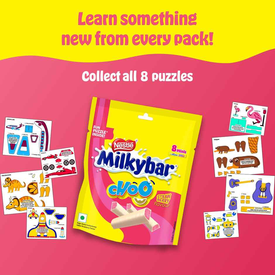 Nestle Milkybar Choo Strawberry Flavour Sharebag Combo  