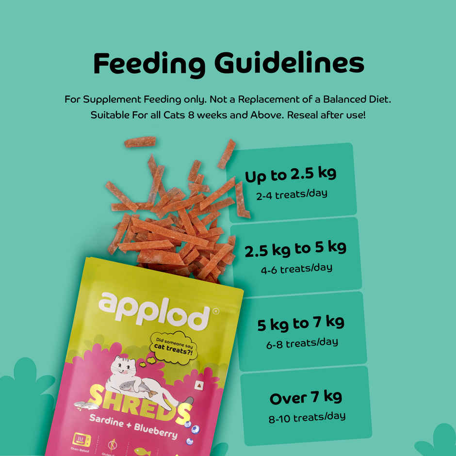 Applod Fish & Blueberry Crunchy Cat Treat | For Kitten & Adult Cats