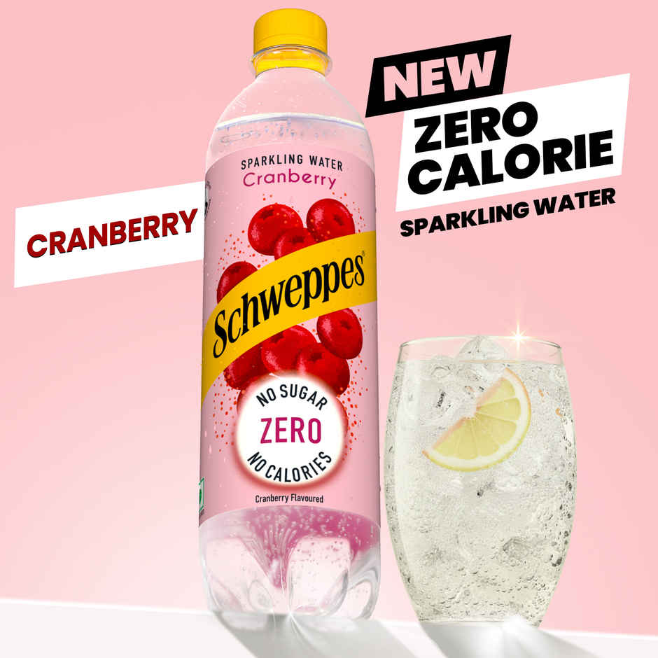 Schweppes Zero Calories Flavoured Sparkling Water Cranberry