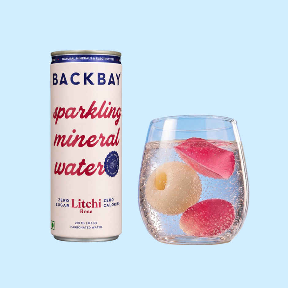 Backbay Litchi Rose Sparkling Mineral Water