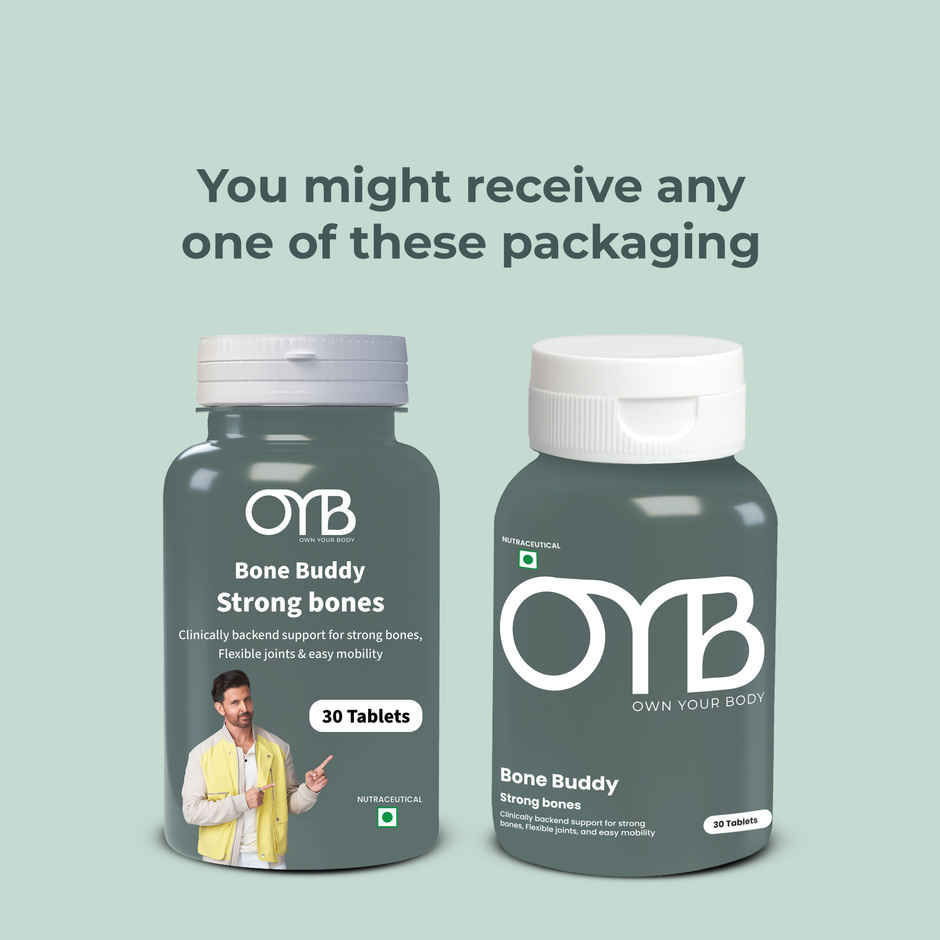 OYB Bone & Joint Support for Strong Bones, Flexible Joints & Easy Mobility | 30 Tablets