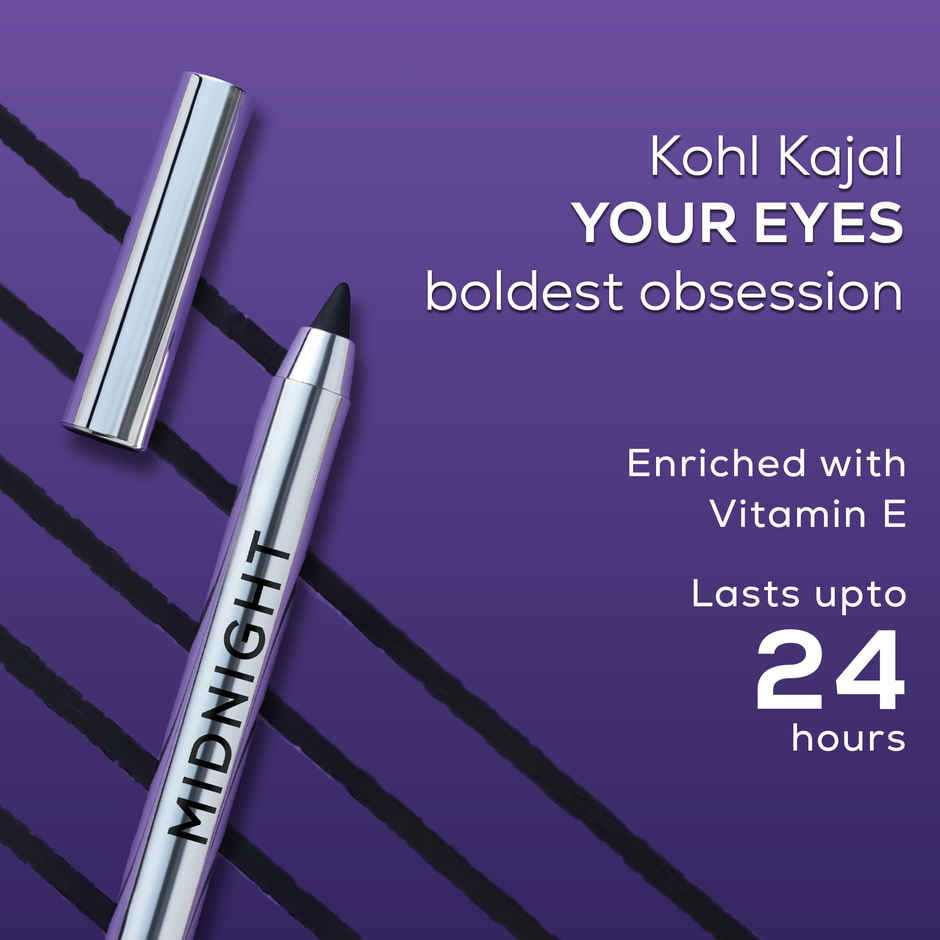Renee Midnight Mini Kohl Pencil | Darkest Black | Smudgeproof | Waterproof