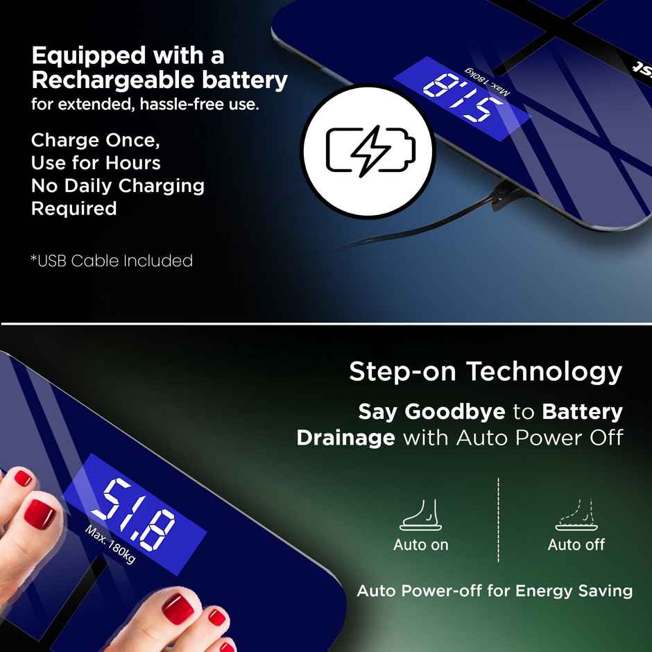 Dr. Trust Executive Rechargeable Digital Electronic Weight Machine and Body Weighing Scale