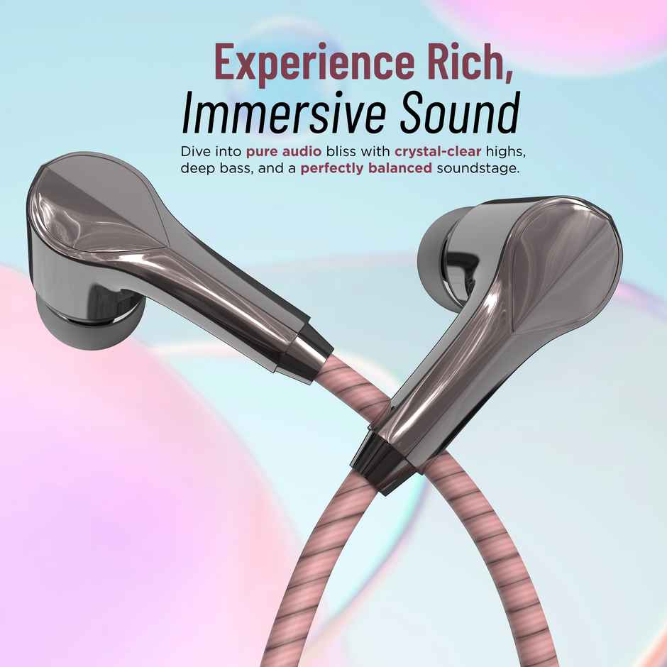 Caidea CHF501 - 3.5mm Jack Clear Hi-fi Sound | Deep Bass Wired Earphone | Chrome Black