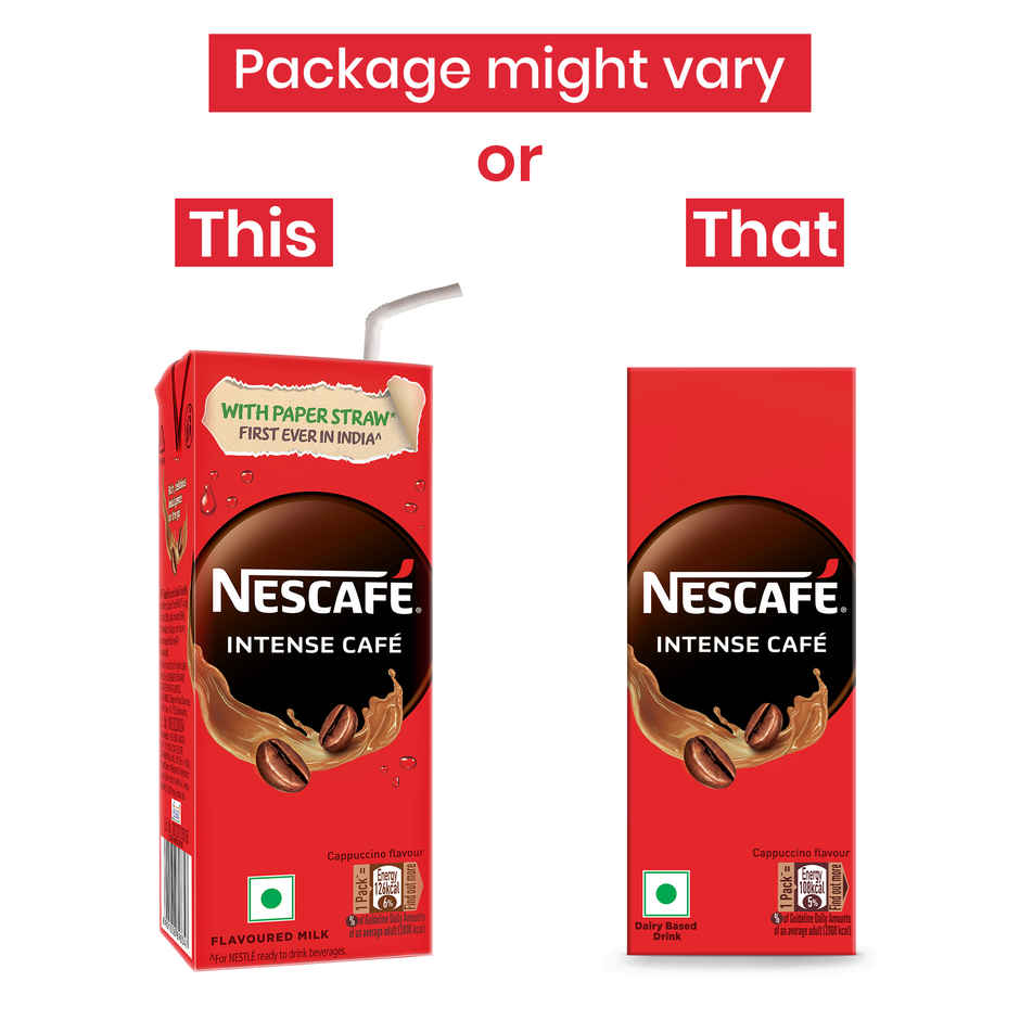 Nescafe Ready To Drink Coffee Flavoured Milk Intense Cafe Cappucino Cold Coffee Combo