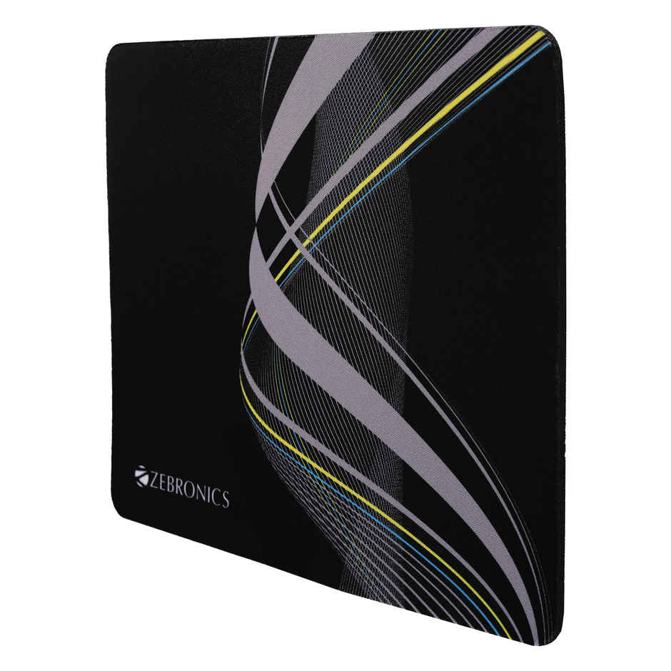 Zebronics MSP-X1 Mouse Pad, for Speed and Precision Operation, Smooth Cloth Surface, Roll and Go, Optimised for All Mouse Sensors, Anti Slip Rubber Base, Surface of 232 x 182 mm - Black