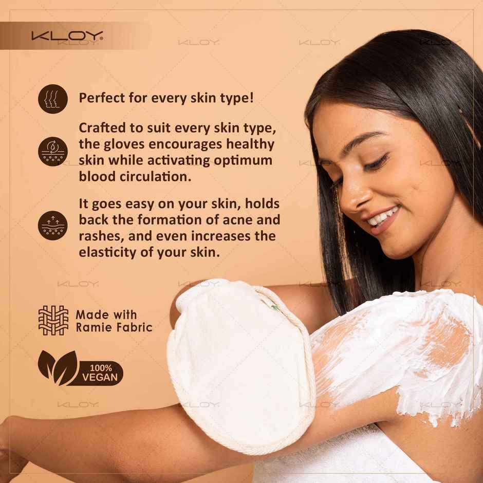 Kloy Natural Ramie Bath Scrubber