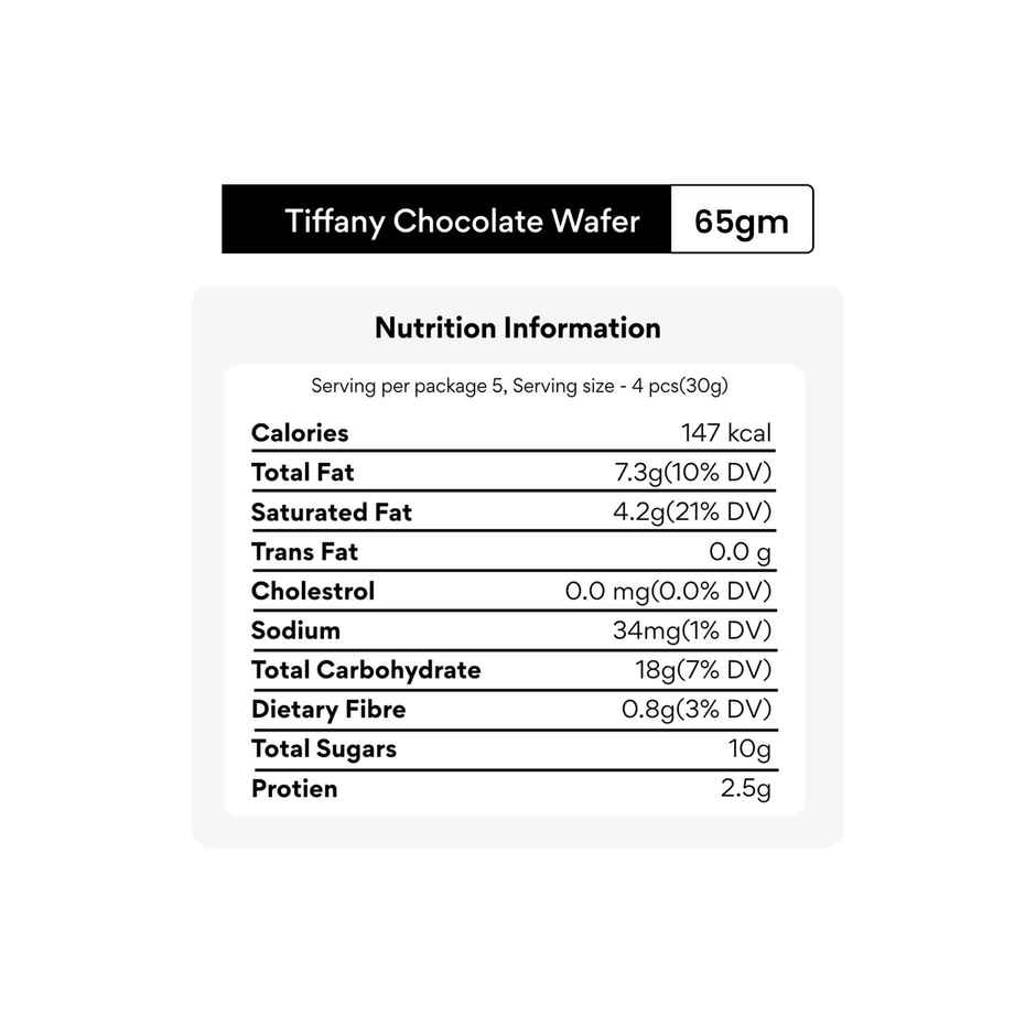 Tiffany Crunch N Cream Chocolate Flavoured Wafer Bar