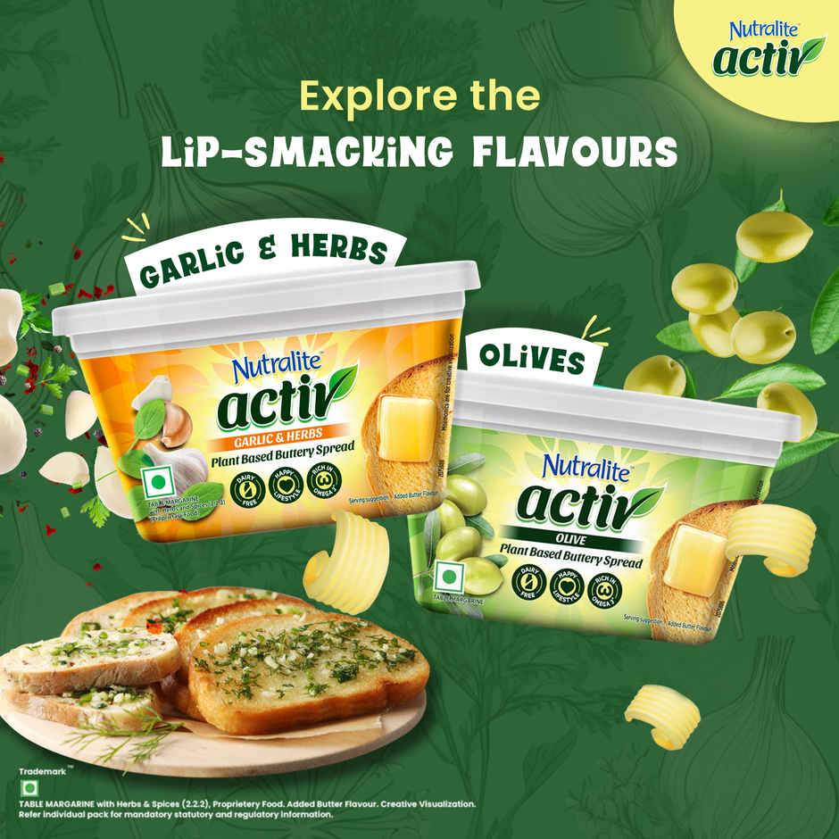 Nutralite Activ Plant Based Buttery Spread - Garlic & Herbs