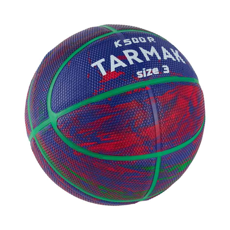 Decathlon | Tarmak Kids' Size 3 Rubber Basketball, Blue & Red