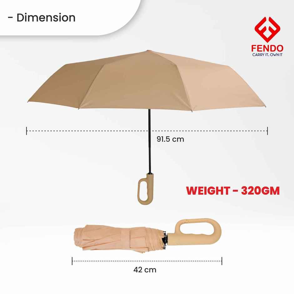 Fendo Clutch Umbrella | Peach | 20 Inch | 3 Fold