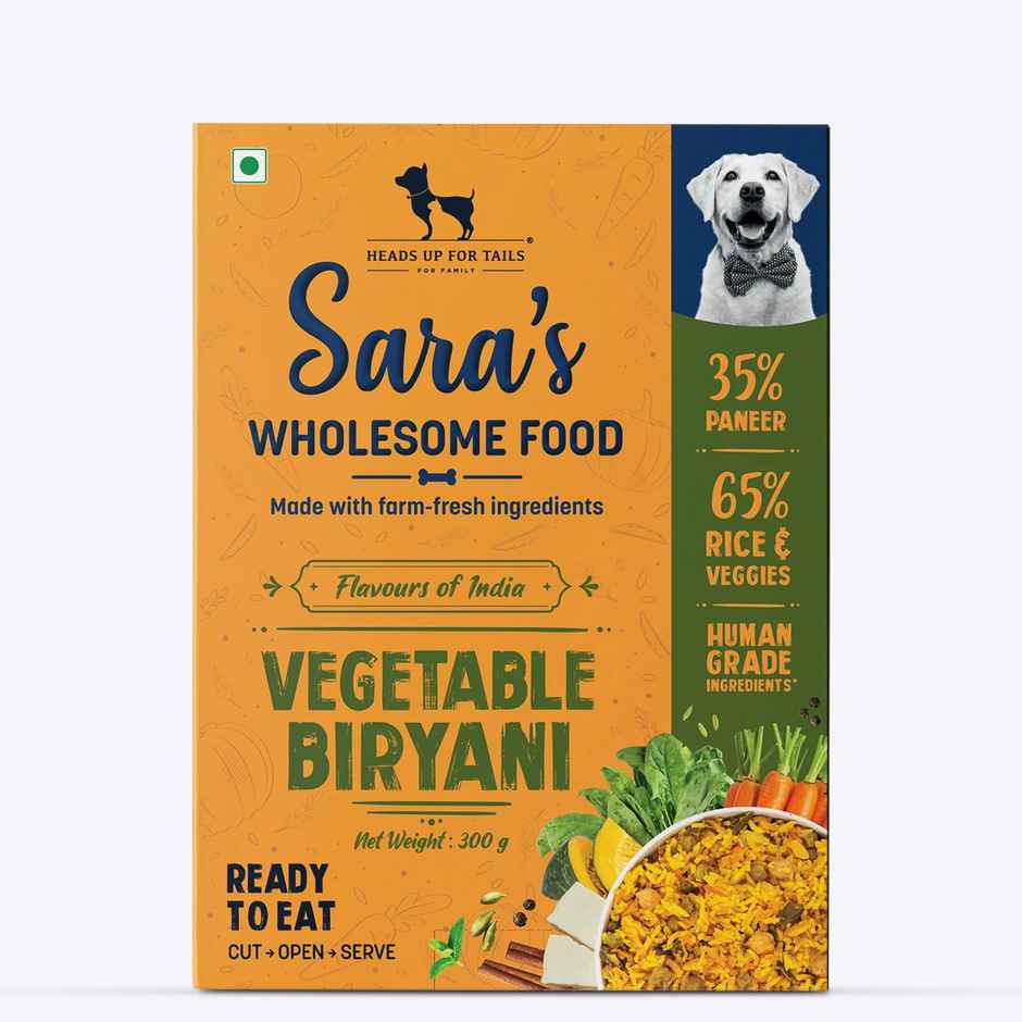 HUFT Sara's Wholesome Flavours Of India Vegetable Biryani Dog Wet Food Combo