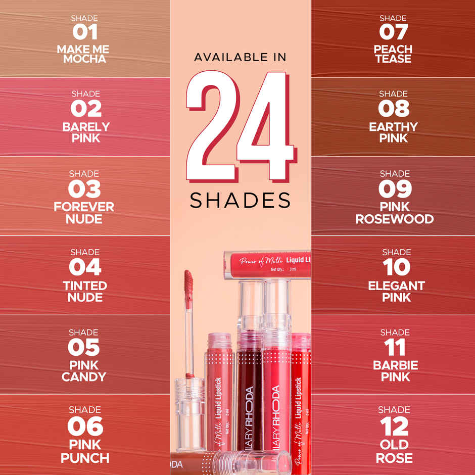 Hilary Rhoda Power Of Matte Liquid Lipstick | Pink Candy | Shade 05