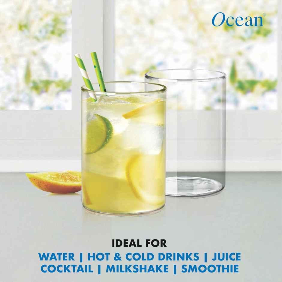 Ocean Lumi Borosilicate Water Glass (300Ml, 6Pcs)