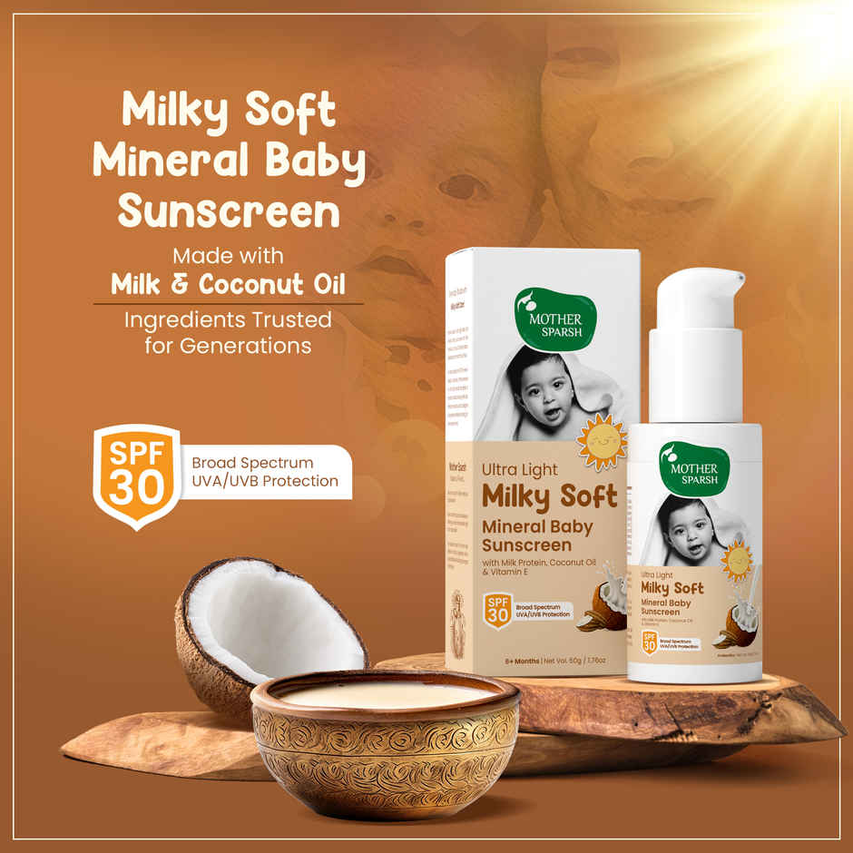 Mother Sparsh Simply Unscented Sunscreen For Babies With Spf 50