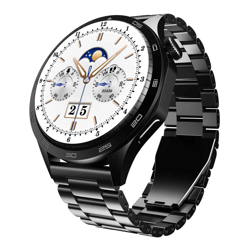 boAt Enigma Radiant Smartwatch | 1.43" AMOLED Display | Functional Crown - Metal Black