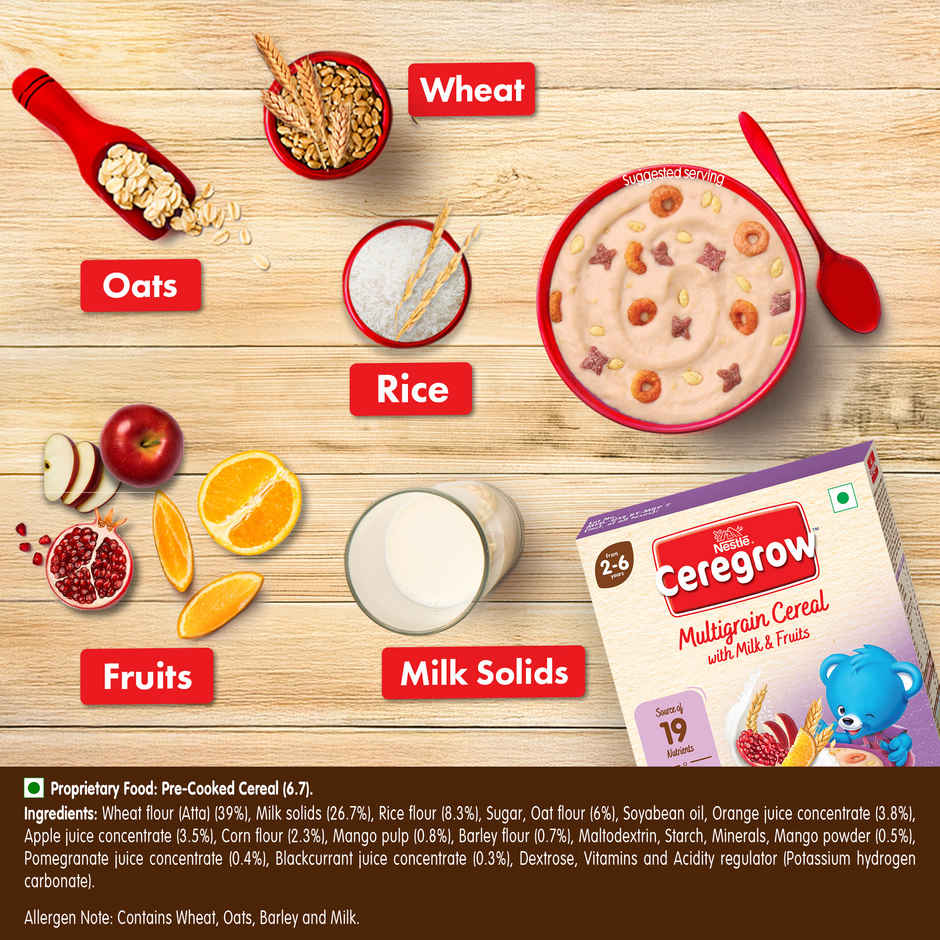 Nestle Ceregrow Multigrain Milk & Fruits Cereal