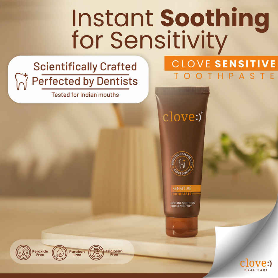 Clove Oral Care Sensitive Toothpaste | Reduce Senstivity | Dual Action Toothpaste For Sensitivty