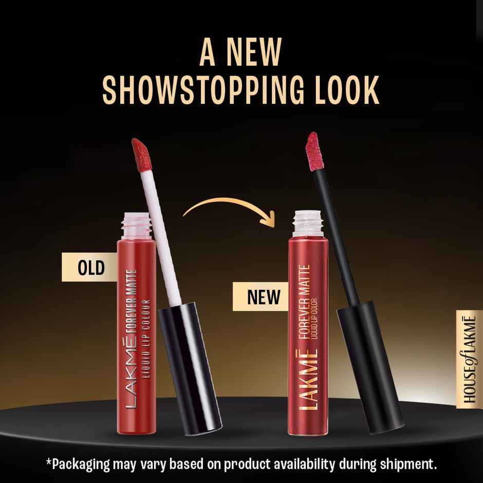 Lakme Forever Matte Liquid Lip, 16hr Lipstick, Lightweight & transferproof | Mauve Petal