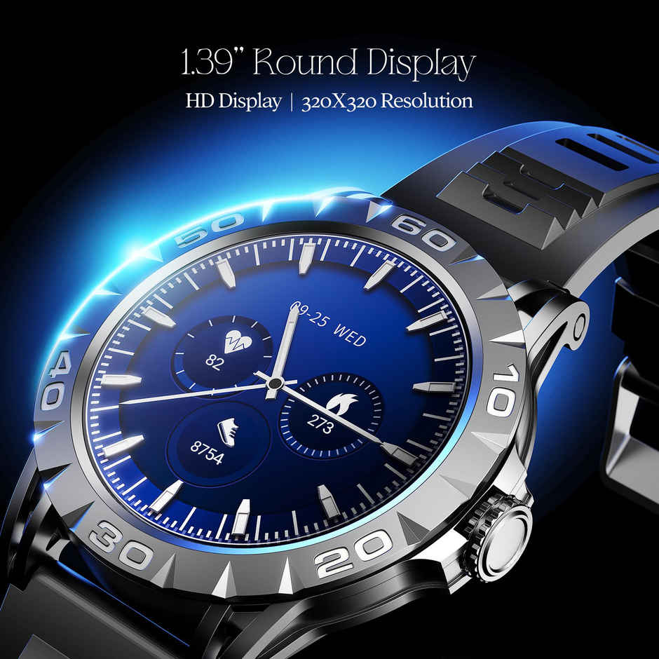 boAt Enigma Orion Smartwatch | 1.34" Display | Functional Crown - Active Black