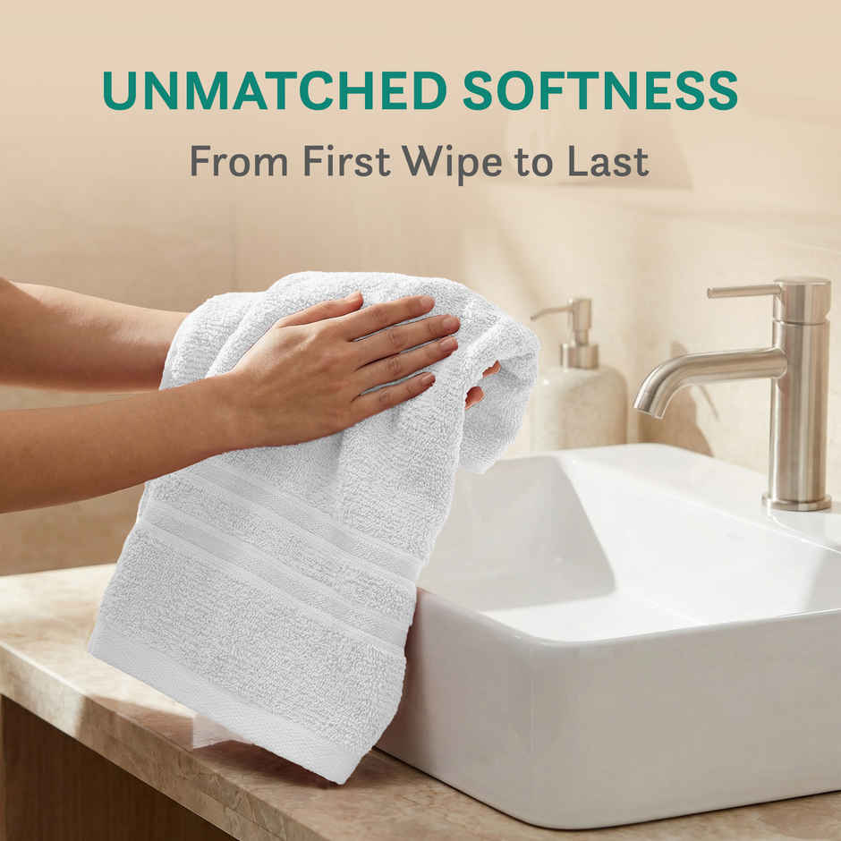 Mytrident Comfort Living Gym Cotton Hand Towel | Ice Grey