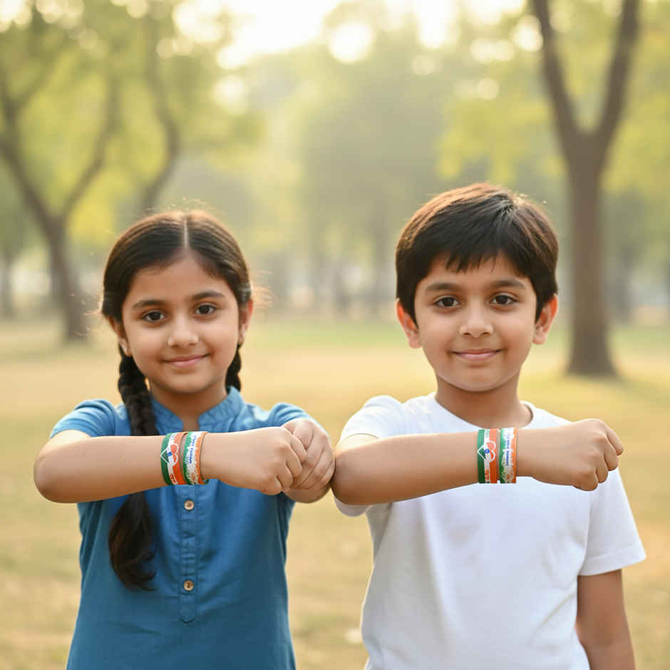 Patriotic Wrist Band Set | Mera Bharat Mahan | Republic Day | Pack of 6 | Special You