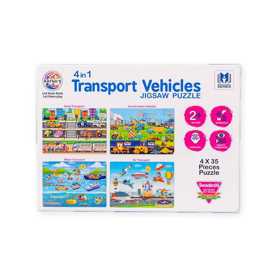 Ratna's 4In1 Transport Vehicles Puzzle