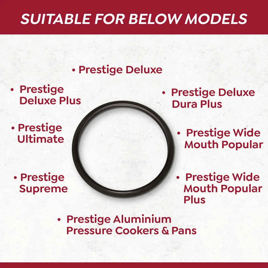 Prestige Aluminium Junior Pressure Cooker Gasket | Suitable for 5 ltr, 6 ltr, 7 ltr