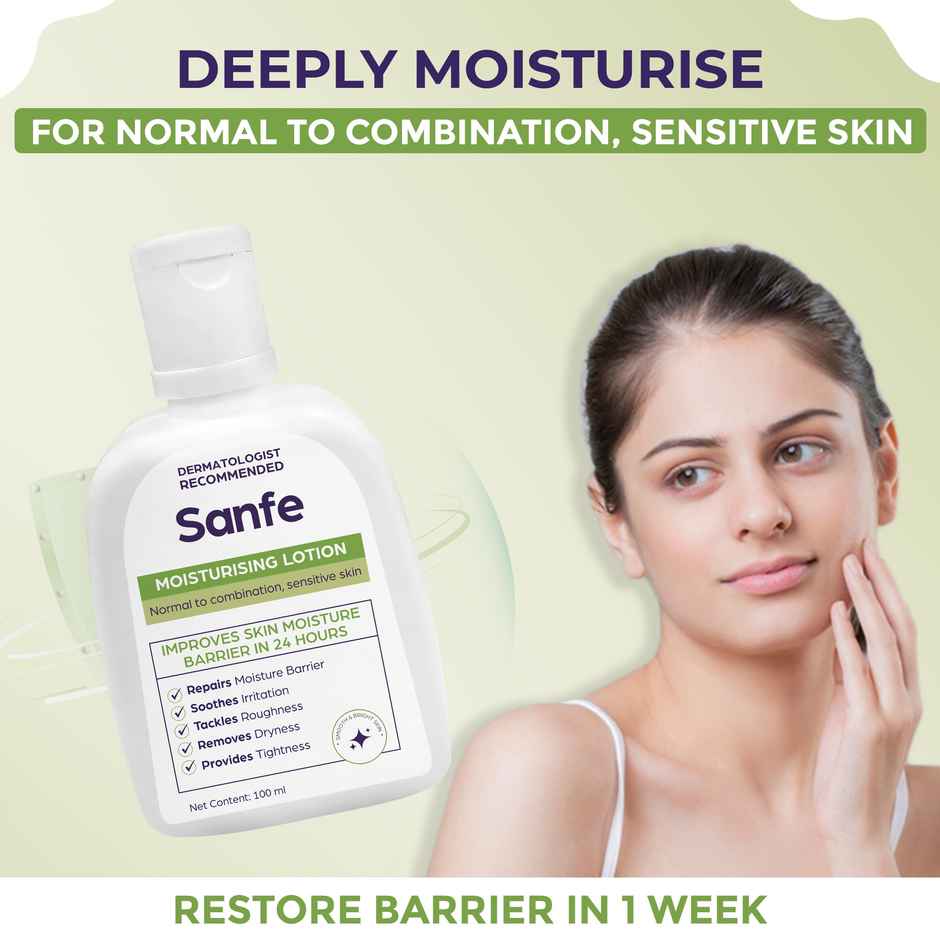 Sanfe Moisturising Lotion | Improves Skin Moisture Barrier In 24 Hours | For All Skin Types