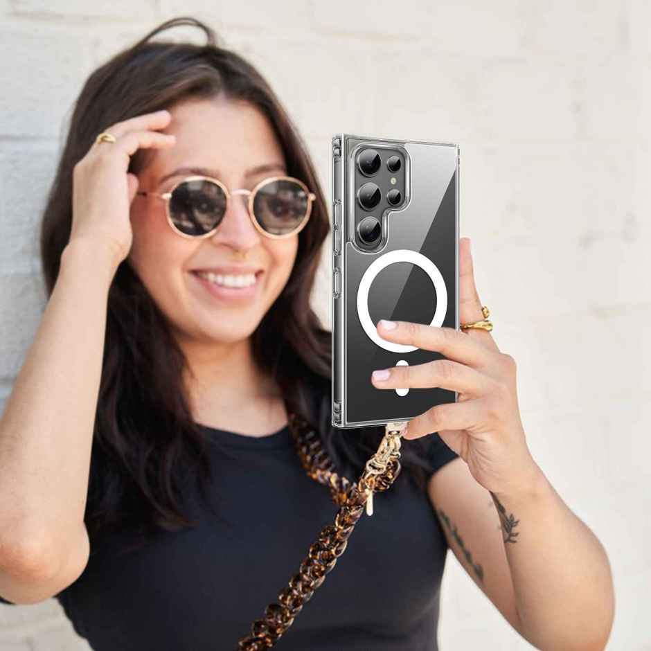 Artistque Case for Samsung Galaxy S24 Ultra 5g Back Cover - Transparent Clear Magsafe